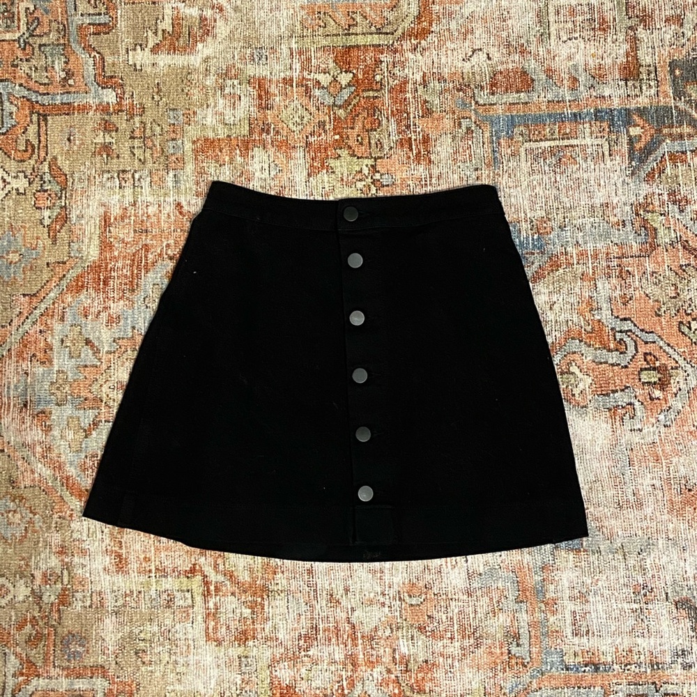 Black mini skirt